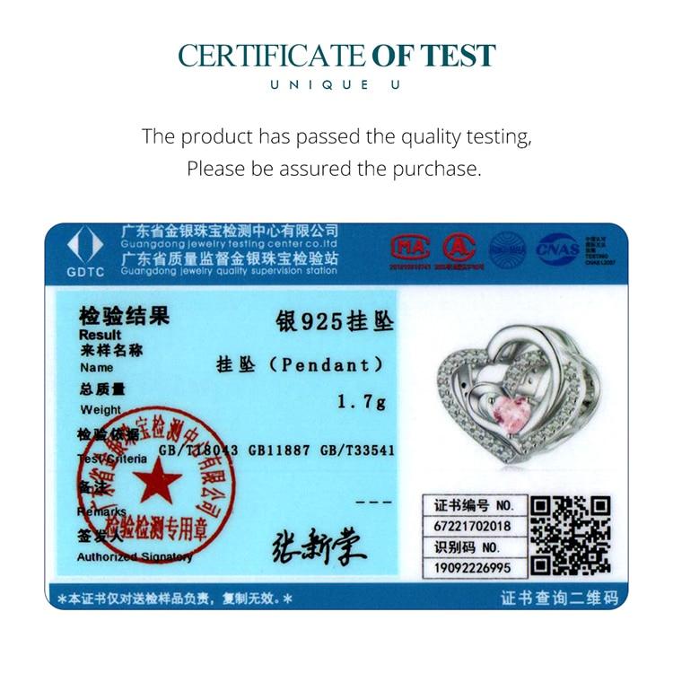 Bamoer 925 Sterling Silver Pink CZ Geometrický dutý korálek od srdce k srdci pro ženy Originální náramek a náramek šperky