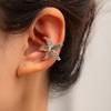 Gold earrings, new alloy jewelry, niche light luxury starfish earrings, women's earbone clips.