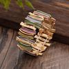 Enamel-colored Exaggerated Geometric Elastic Bracelet - Elegant and Creative Irregular Alloy Bracelet for Ladies
