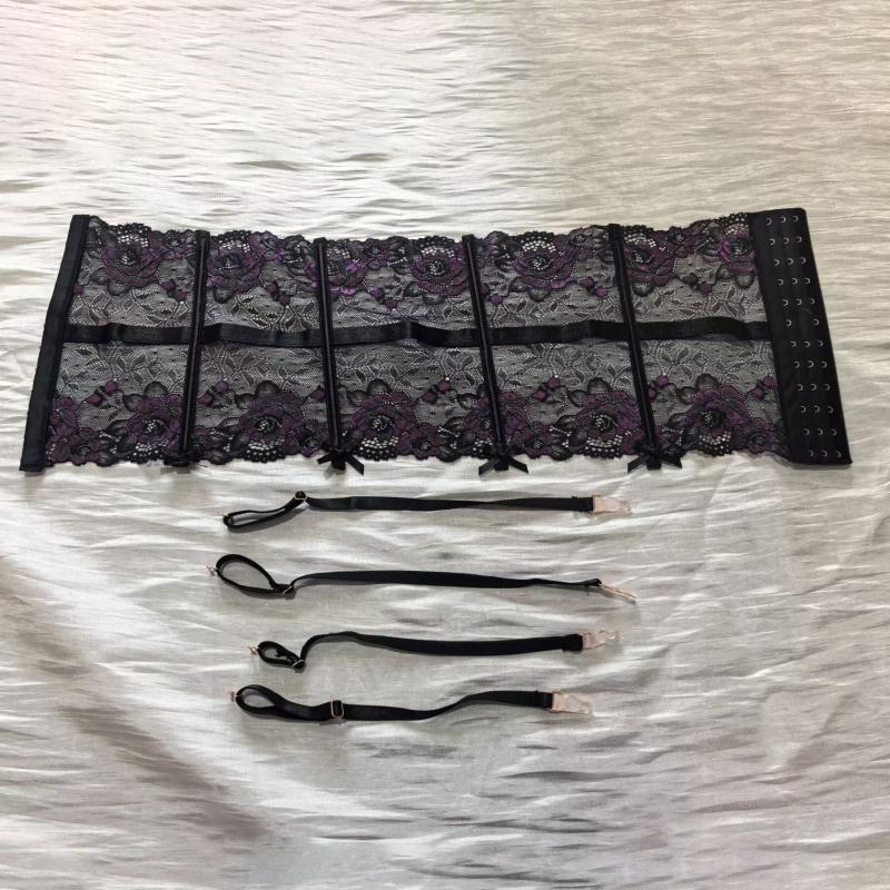 Women Sexy Lace Transparent Cummerbund Garter Suspender Belt Adjustable Back Buckles Collocation Hose Garter For Stockings