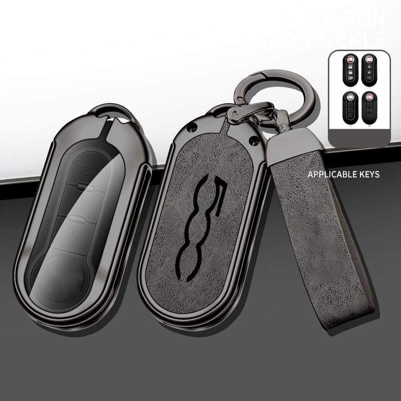 

Interior Mouldings For FIAT 500 500C 500L 500X Zinc alloy car key protection box Remote control device protective cover Auto Acc