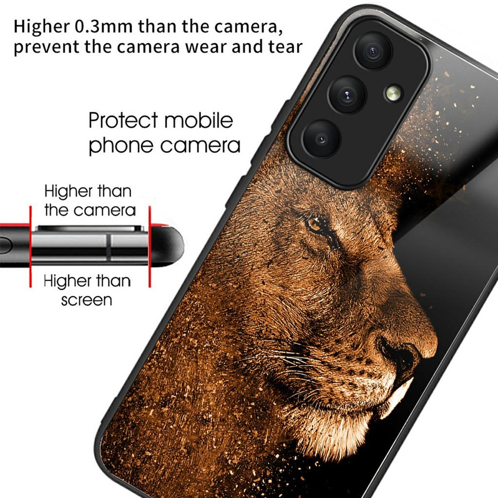 Für Samsung Galaxy S25+ Hülle Gehärtetes Glas TPU Sturzsicher Musterdruck Handyhülle