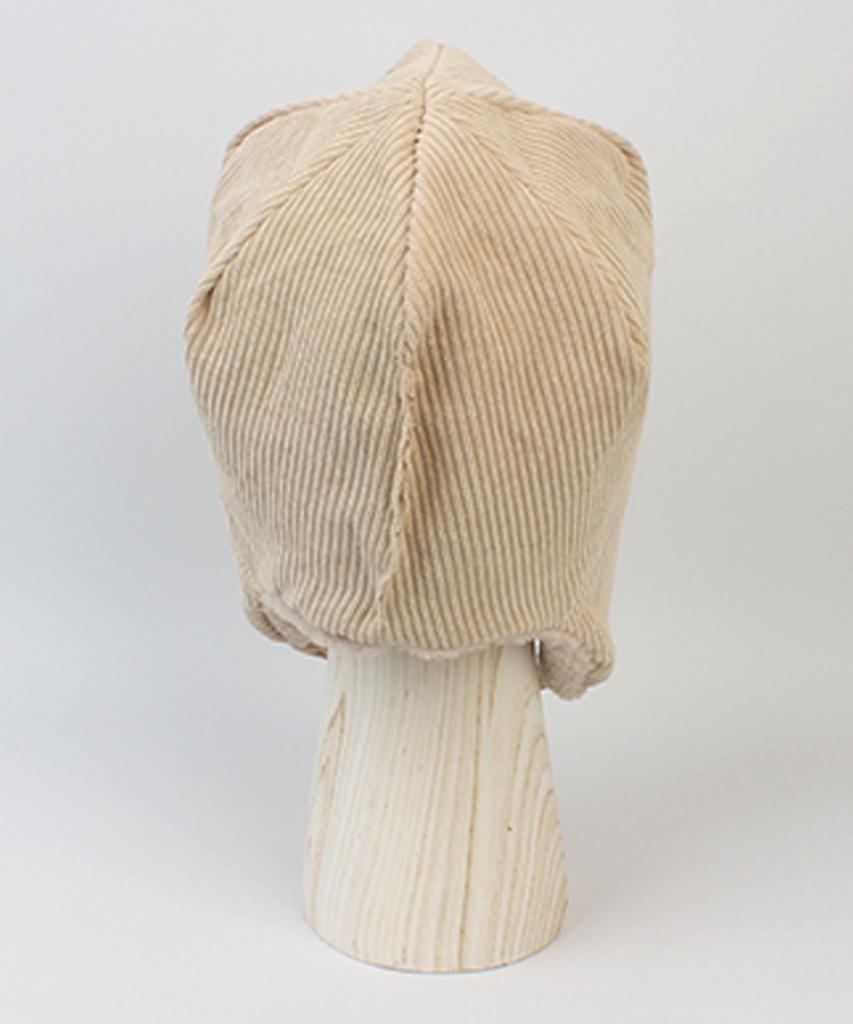 Gentle Corduroy Beige Earflap Cap