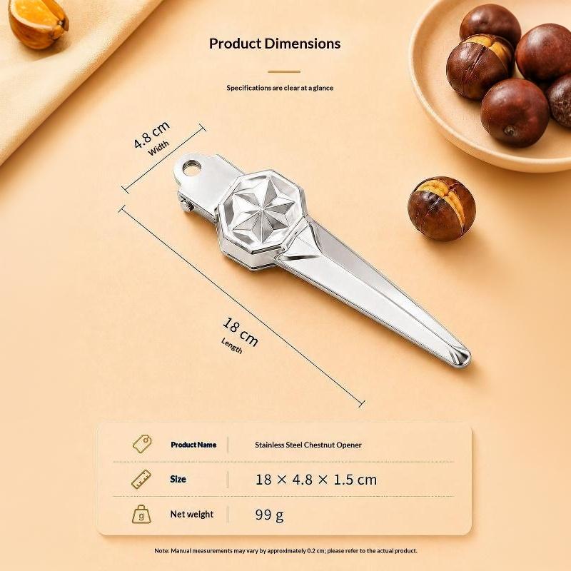 High - Quality Stainless Steel Two - In - One Chestnut Machine Kitchen Tool With Dry Bottle Opener Sheath And Cutter Function