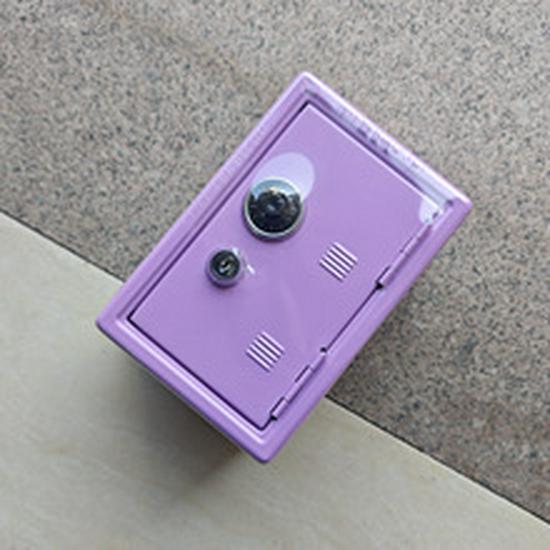 Compact Creative Piggy Bank with Lockable Coin Compartment and Key Storage