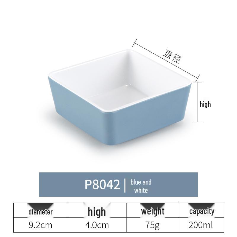Imitation Porcelain Melamine Dipping and Snack Dish for Restaurants