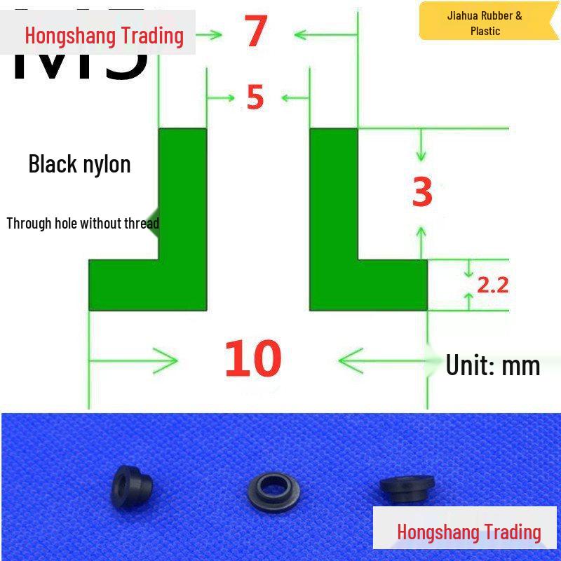 Step T-Shaped Nylon Insulating Bushing Washer, M3-M35 Thread Protection Spacer
