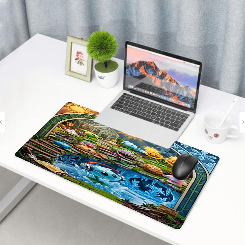 Plants vs. Zombies Print Mouse Pad, Anti‑Slip Desktop keyboard Mat, for PC Laptop Gaming Working Daily Use, Cool Festival Surprise Gift