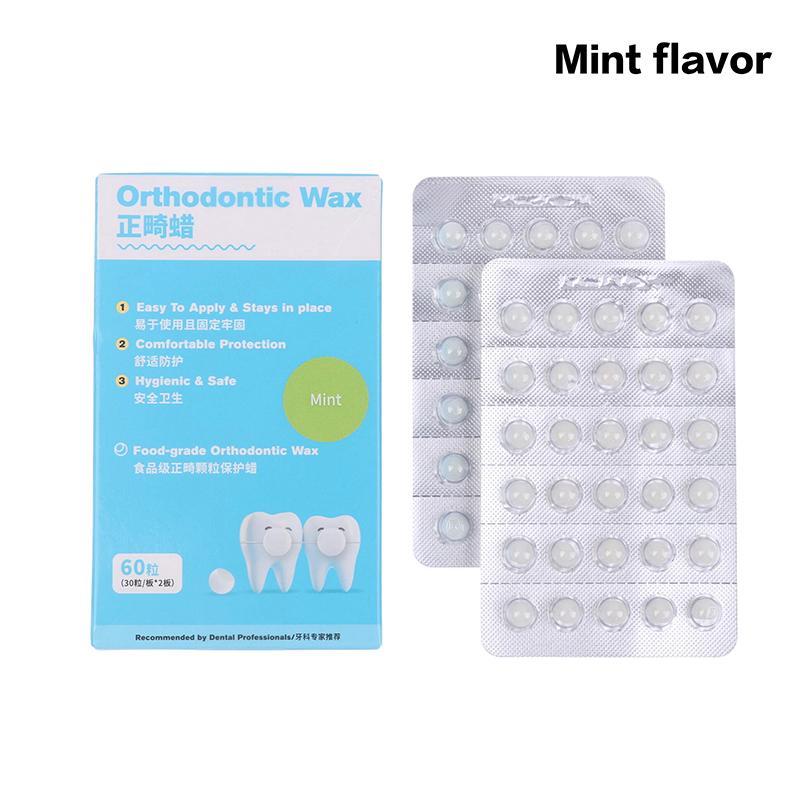 60Pcs Dental Orthodontic Wax Protective Brace Wax Orthodontic Anti-Grinding Food Grade Individually Packaged Superior Hygiene
