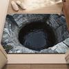 3D Ancient Well Spring Door Mat Stone Well Wall Design Non-Slip Rug Creative Home Decor Entryway Doorway Living Room Carpet