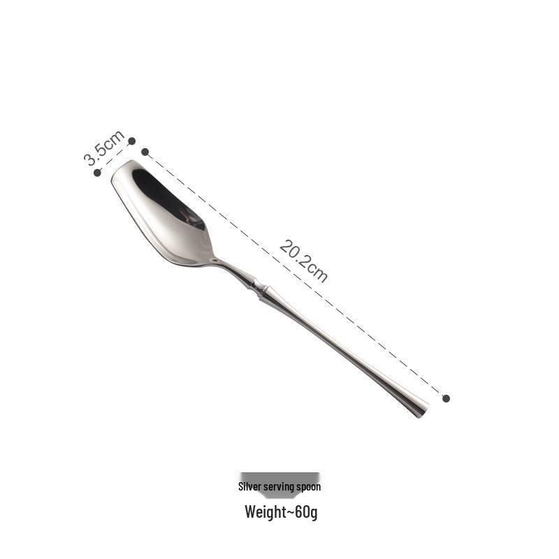 

Elegant Cross-Border 304 Stainless Steel Cutlery Set: Slim Waist Steak Knife, Fork, Spoon, Soup Spoon & Flat Spoon.