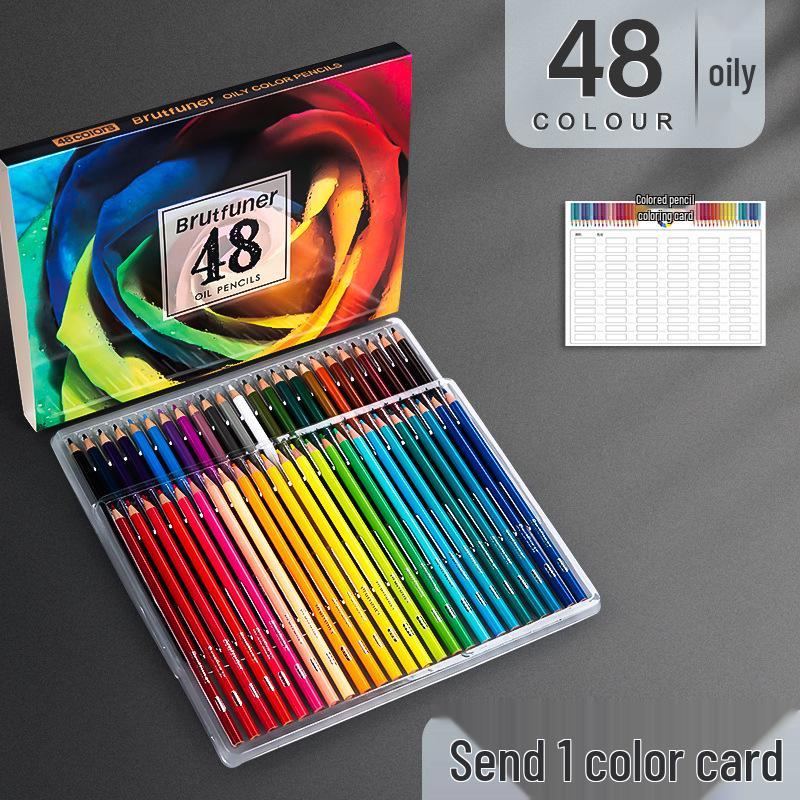 Cross-border Brutfuner 180 Oil-Based Non-Water-Soluble Colored Pencils for Art and Graffiti Drawing.
