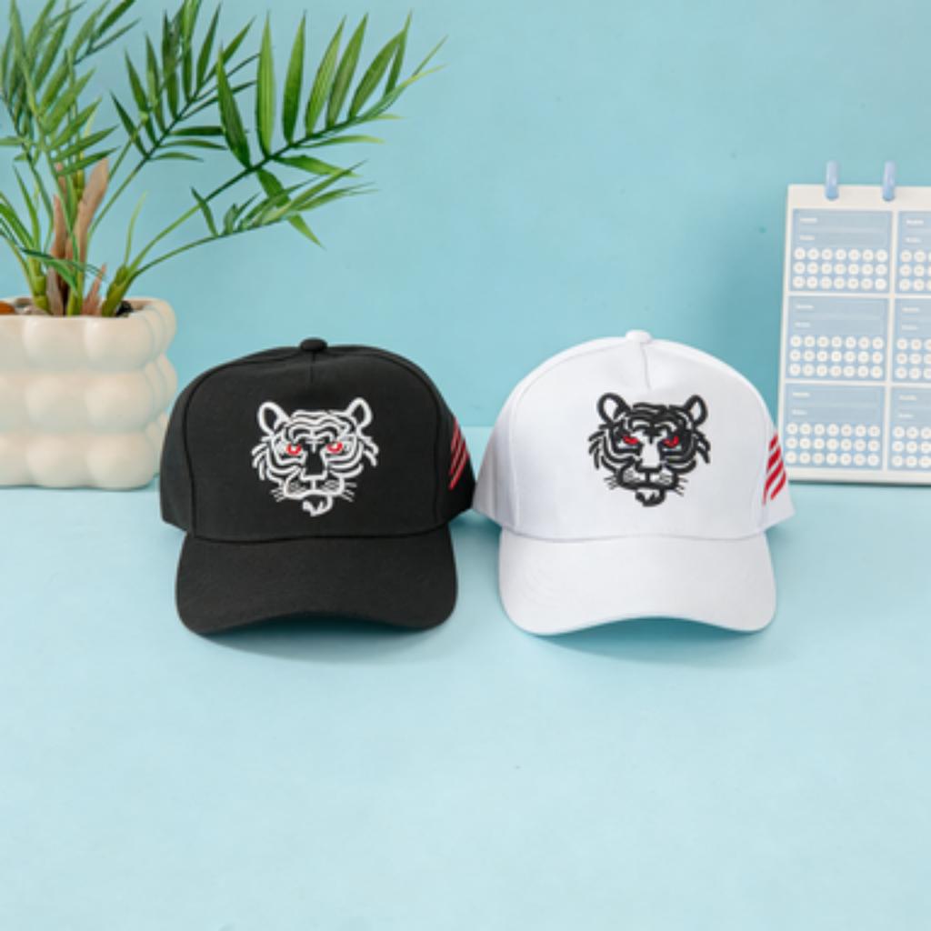 Tiger Embroidery Baseball Cap For Men Women Red Claw Mark Hip Hop Streetwear Adjustable Dad Hat Outdoor Sun Hat
