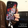 Denim Cat Splicing Suitable for Iphone16Promax Mobile Phone Case Apple 15 Couple with Lanyard Full Cover Shell