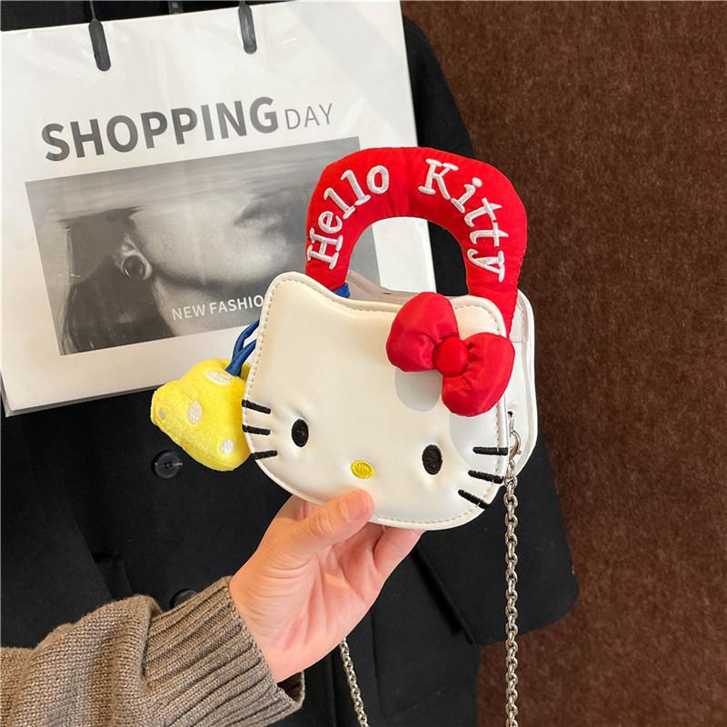 Girl Cartoon Kt Cat Messenger Bag Premium Mini Girl Handbag Cute Western Style Cartoon Bag Shoulder Bag