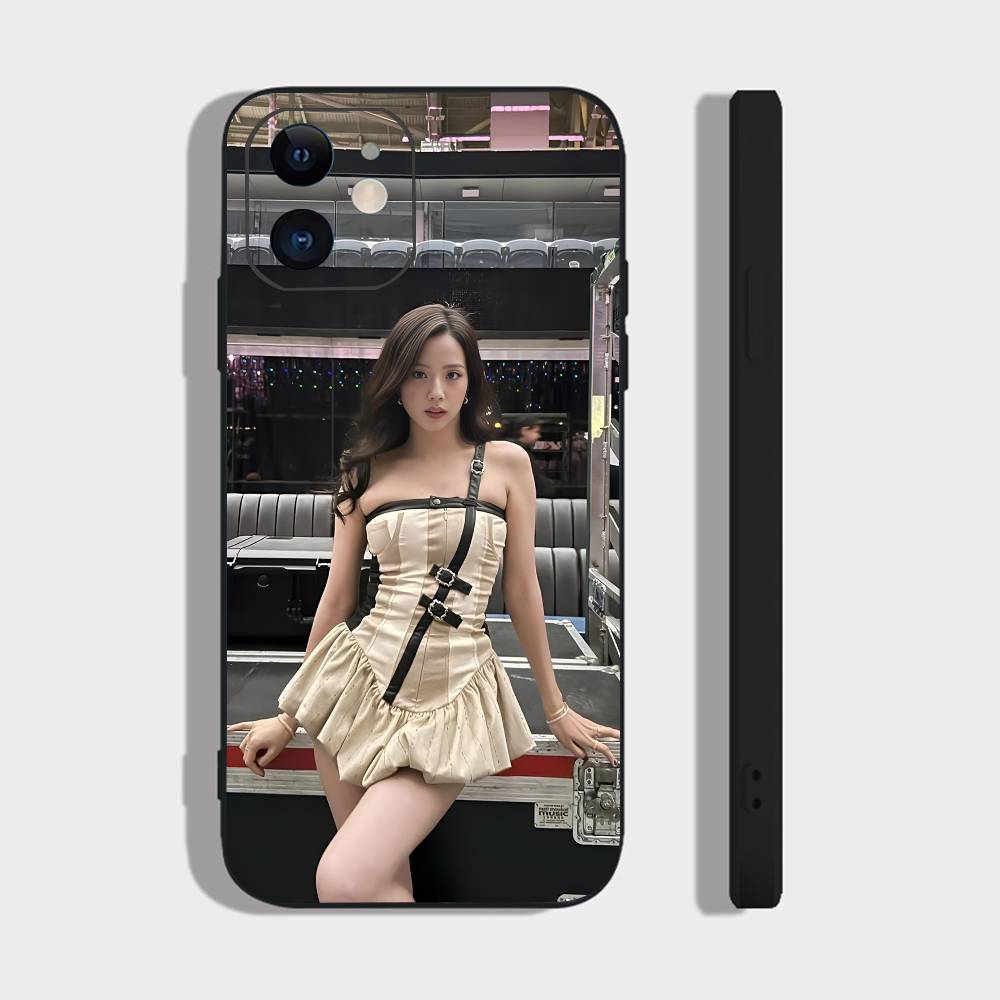 Sexy Girl J-jisoo-s Phone Case For IPhone 17 Air 16 15 14 13 Pro Max 11 12 Black Silicone Cover