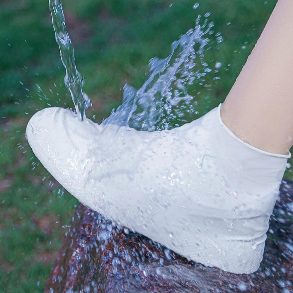 Flexible Latex Rubber Rain Boot Covers - Waterproof, Reusable, and Non-slip for Outdoor Use