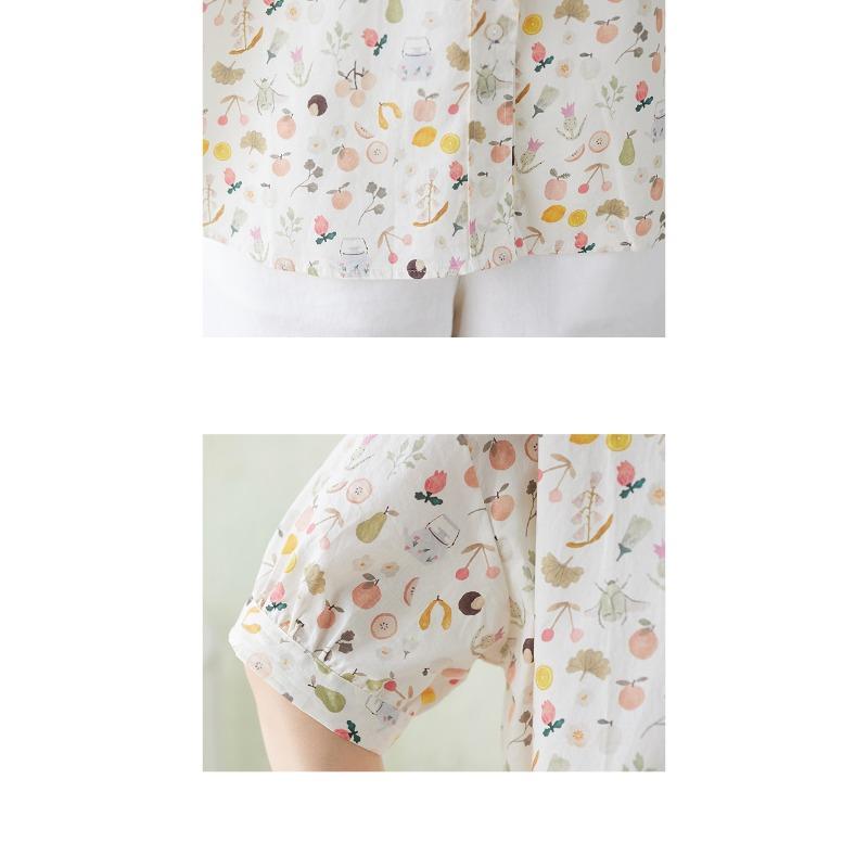 DIMANAF 2026 Plus Size New Summer Women Blouse Shirt Short Sleeve Beach Print Floral Casual Loose Cotton Lady Tops Tees Shirts