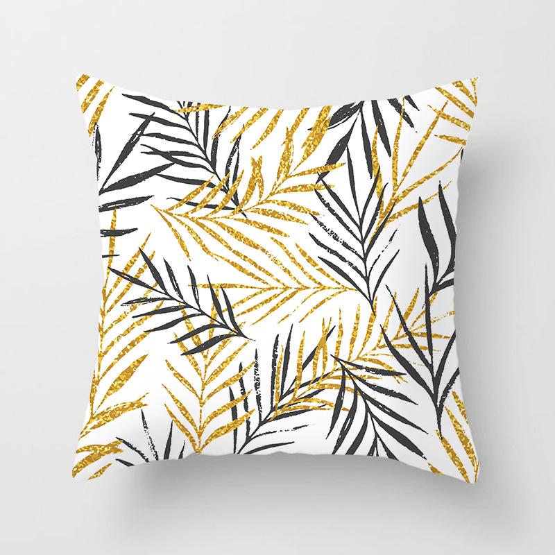 Modern Simple Geometric Abstract Peach Leather Velvet Pillow Case Home Sofa Car Pillow Cushion Cover