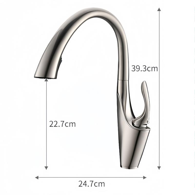 Pull Out Kitchen Sink Faucet Deck Mounted Stream Sprayer Nozzle Kitchen Hot Cold Mixer Taps x