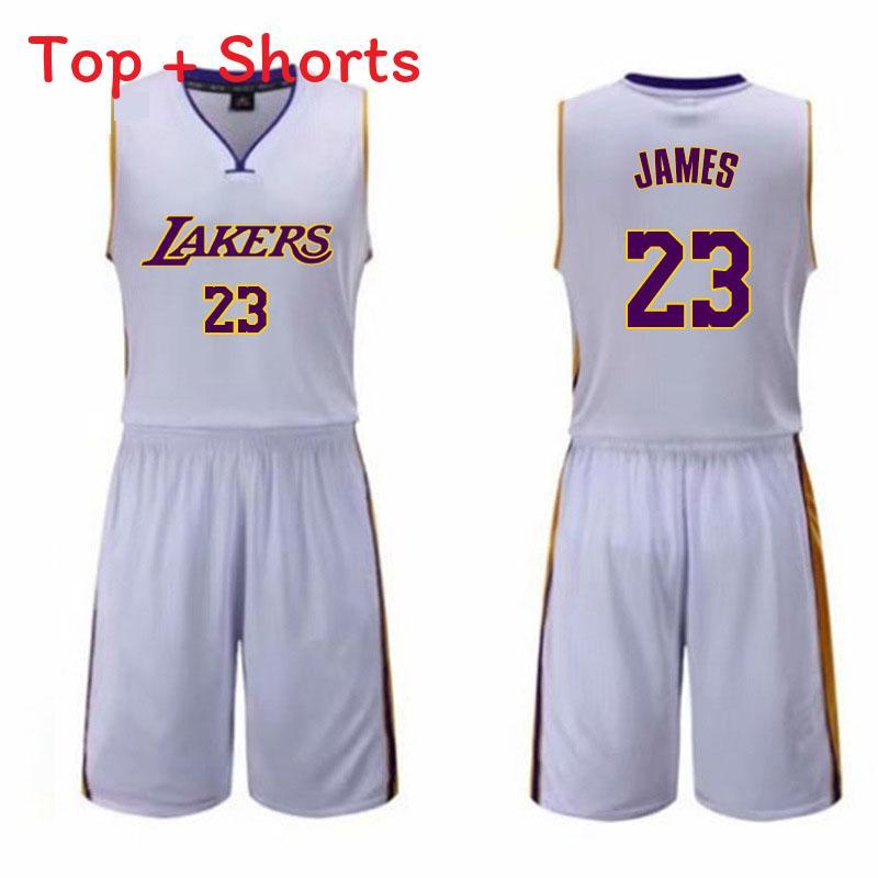 Los Angeles Lakers Lebron James Basketball Jersey Set With Polyester Fabric For Men And Sports Enthusiasts