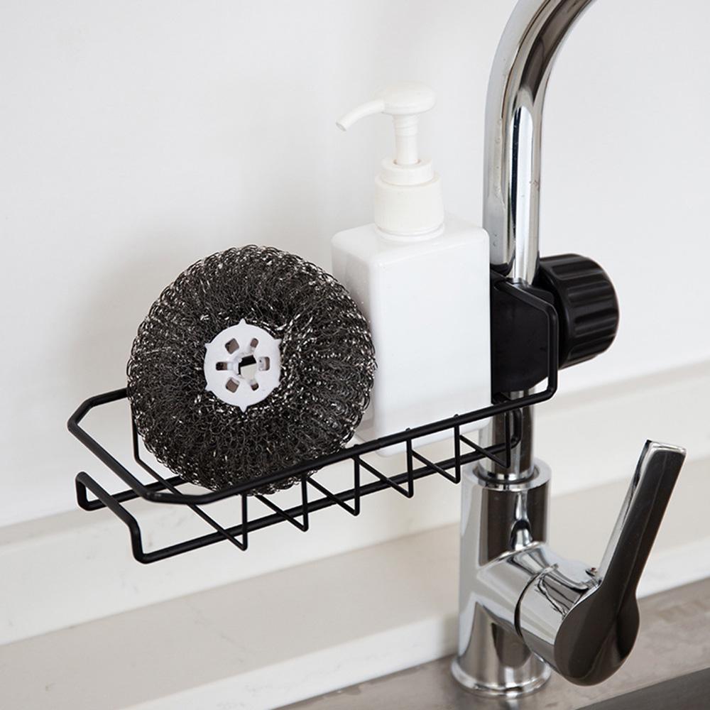 Faucet Rack Cloth Drain Rack Hollow Ventilation Bathroom Rack Punching Kitchen Sink Storage Rack