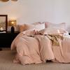 Four-Piece Set Of Thickened Milk Fleece Bed Antistatic High Gram Weight Coral Fleece Engraving Three-Piece Set
