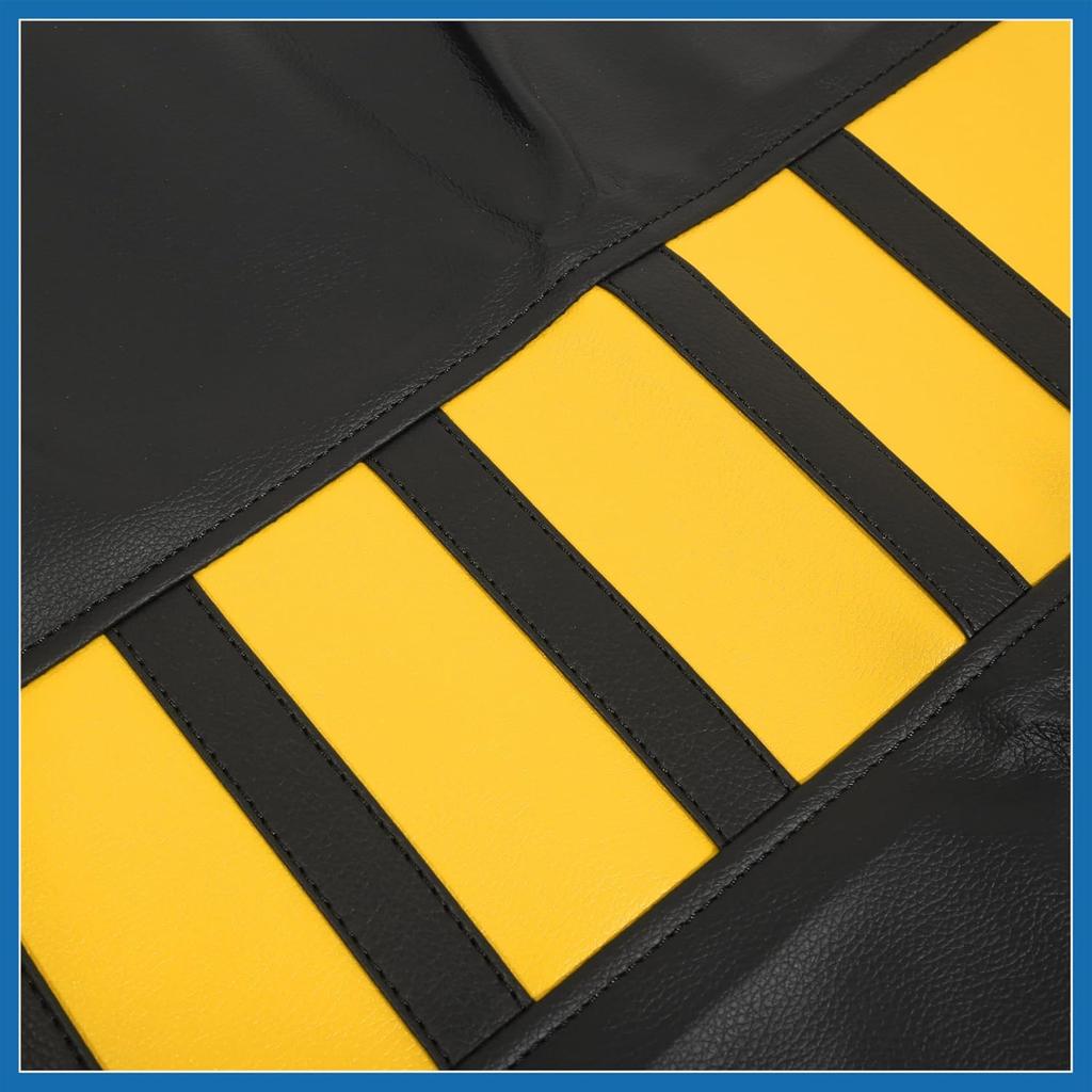 Universal Motorcycle Dirt Bike Faux Leather Soft Seat Cover Anti Slip Seat Cushion Yellow Black Item Replacement