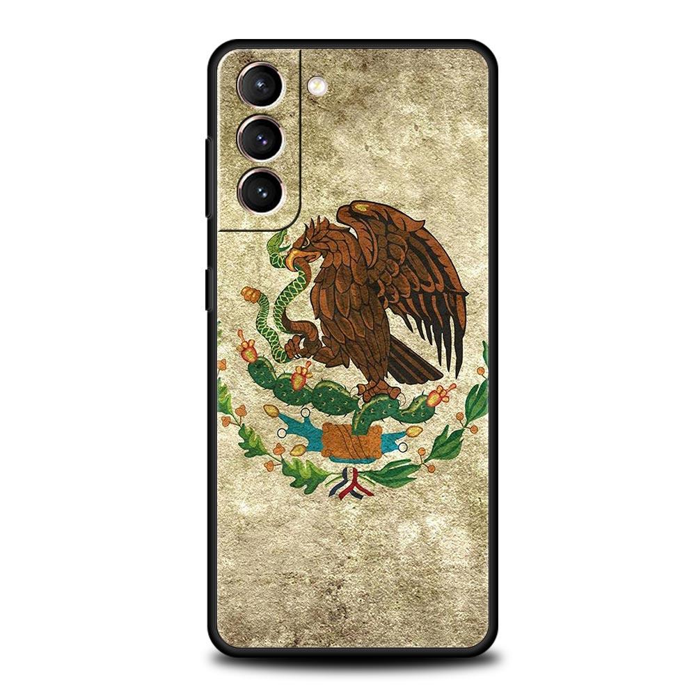 Mexico Flag Phone Case For Samsung Galaxy S24 S23 S22 S20 Ultra S21 FE 5G S10 S9 Plus S10E S8 Soft Silicone Cover
