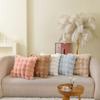 Faux Rabbit Fur Bubble Plush Cushion Cover Soft Fluffy Skin Friendly Decorative Square Rectangular Pillow Case for Sofa Couch Bedroom Home Decor