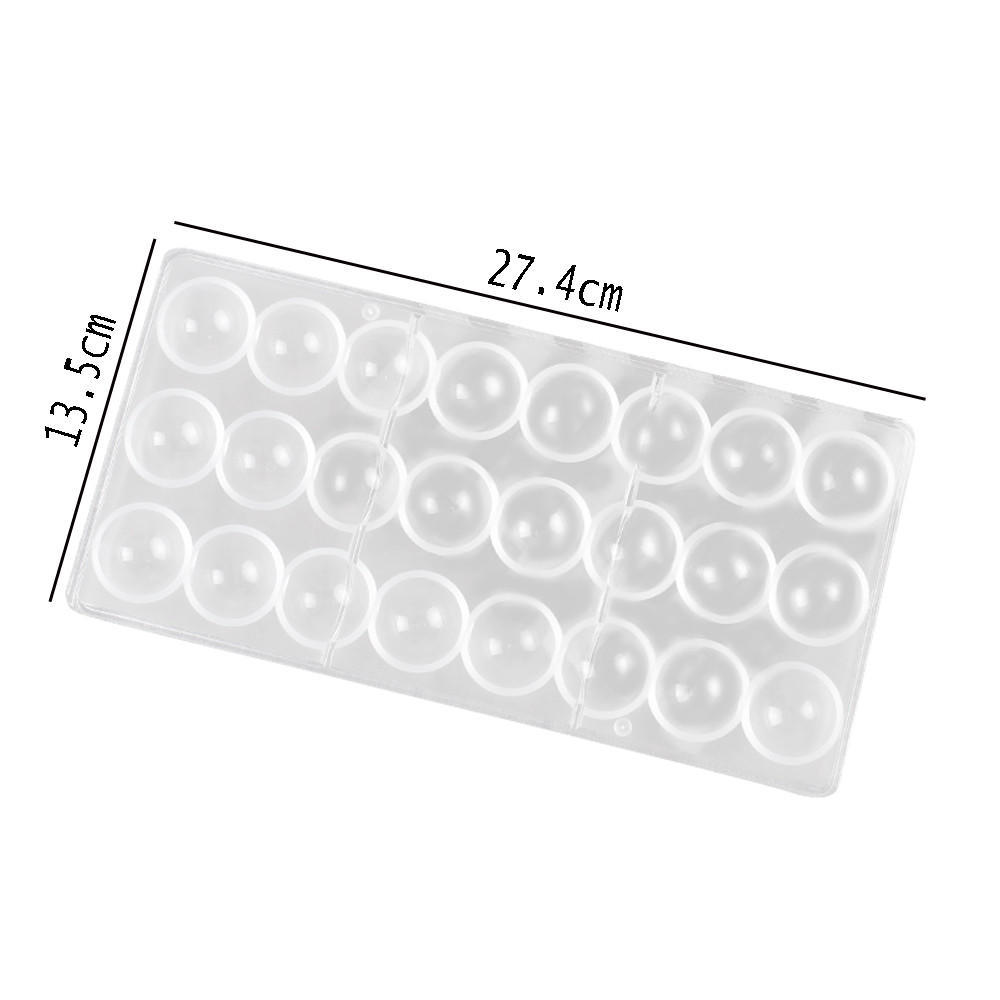 Clear Hard Chocolate Maker Polycarbonate PC DIY 24 Half Ball Candy Mold