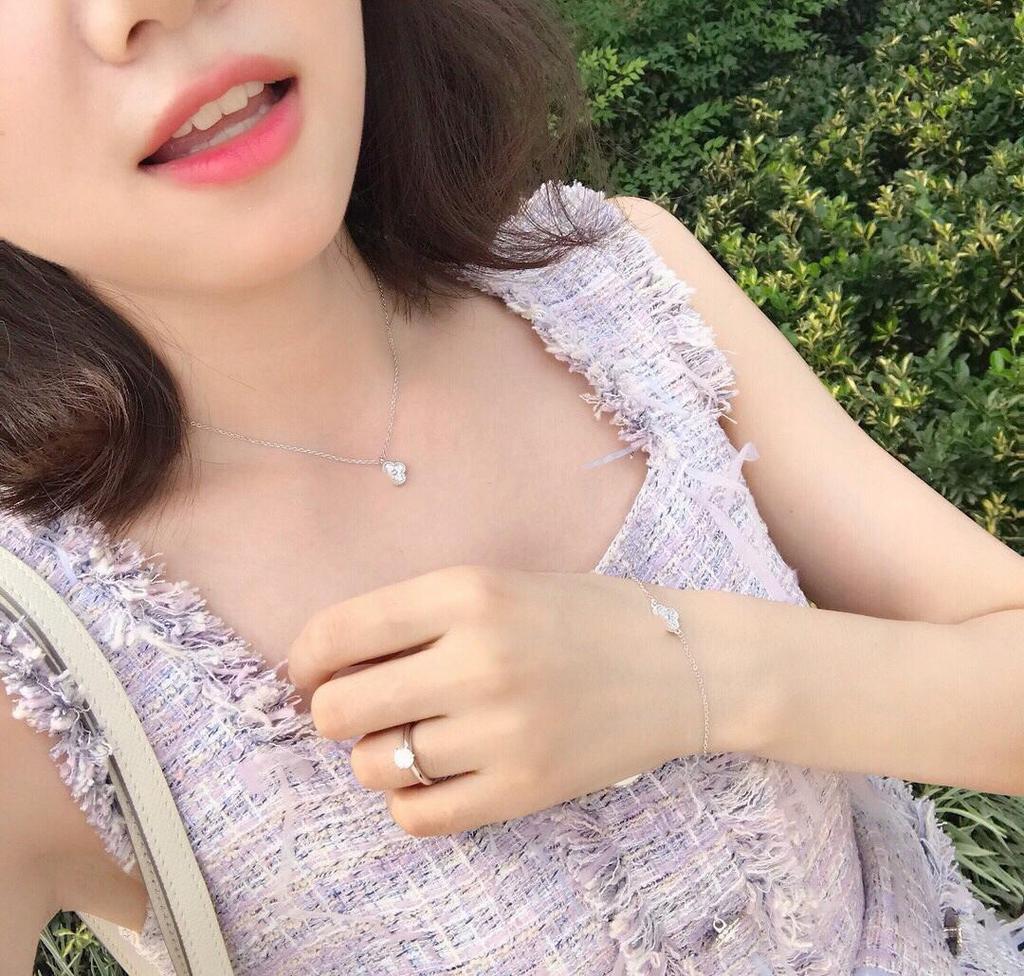 Exquisites Mini-Kleeblatt-Diamant-Halskette - Einfache, vielseitige Schlüsselbein-Kette für Damen