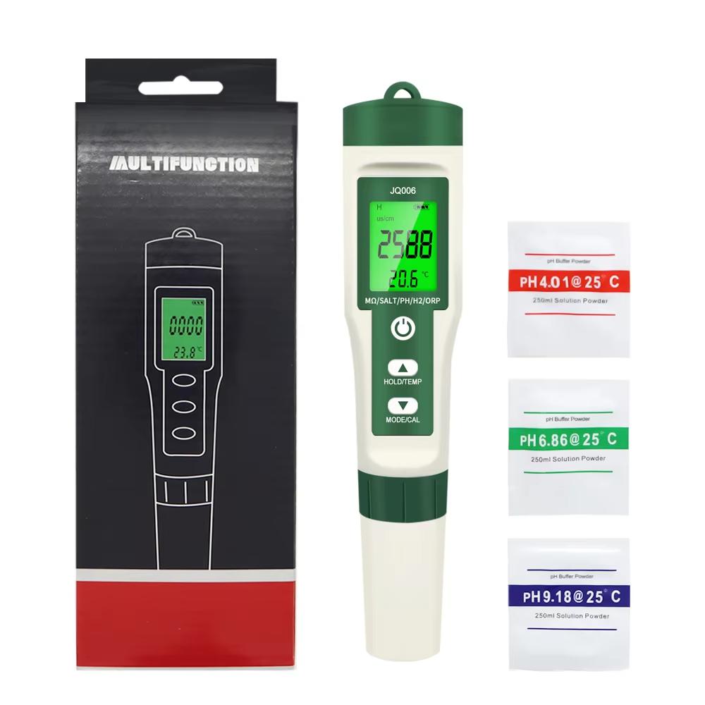 

10 in 1 Water Quality Monitor PH EC TDS ORP H2 Fertile Salinity S.G Resistivity Temp Multifunction Water Tester for Aquariums