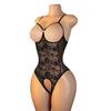 Body Lenceria Sexy da Donna in Pizzo Senza Coppe e Senza Fondo Trasparente Teddy Pezzo Unico Lingerie Reggiseno Wireless a Coppa Aperta Erotico Babydoll