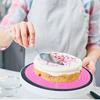 2 PCS 12 Inch Silicone Cake Mat Round Silicone Baking Mat with Measurements Pink Blue Reble Non-Stick Sheets Heat Resistant Cookie Pad for Baking