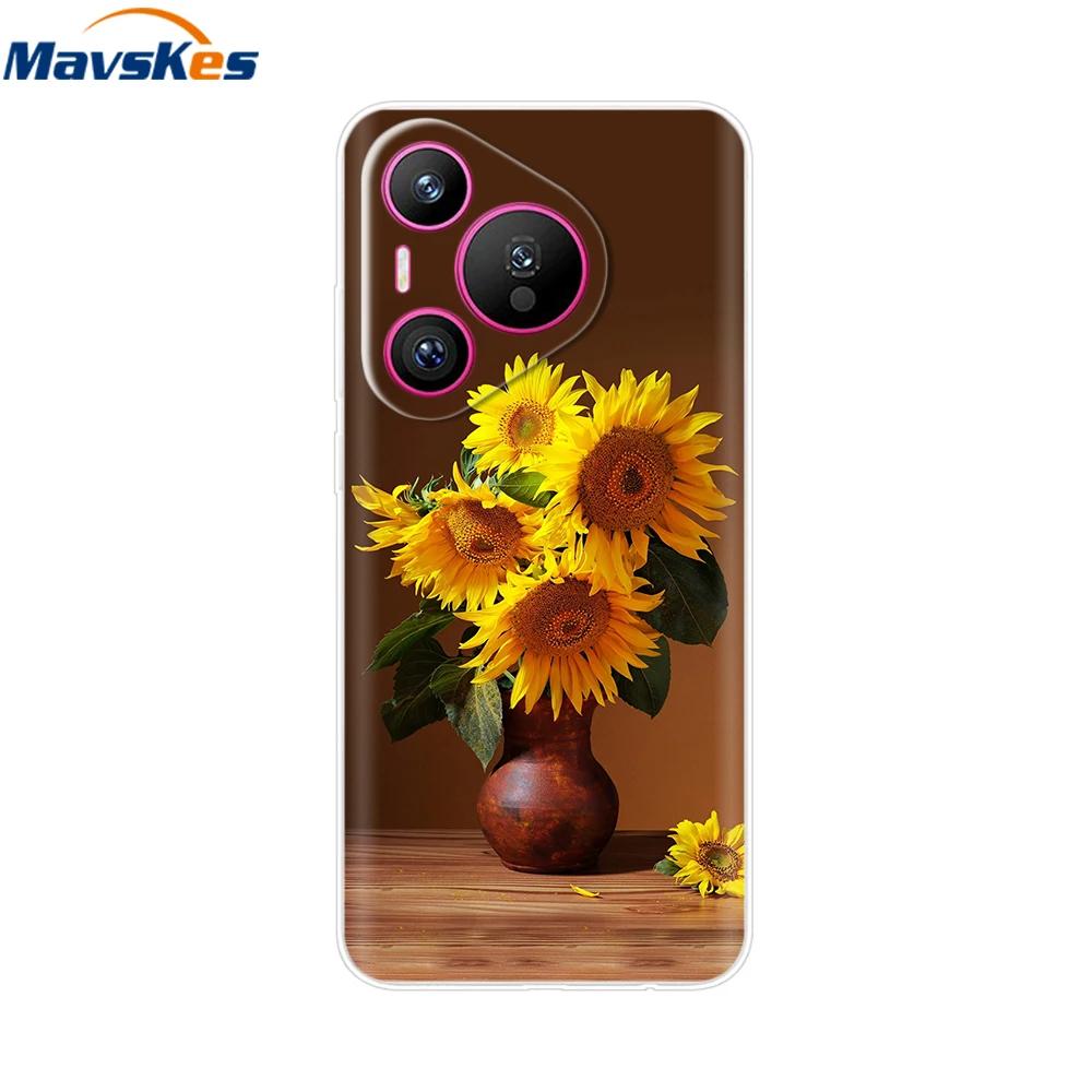 For Huawei Pura 70 Case Cute Cartoon Painted Cover Clear TPU Phone Cases For Huawei Pura 70 Pro+ Plus Pure70 70Pro Soft Fundas