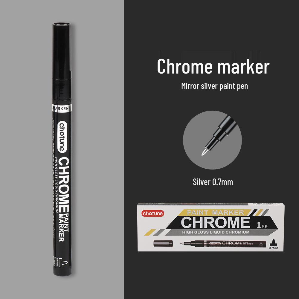 

Хромированный маркер Chotune - Водостойкая электролитическая серебряная краска для DIY выделения 0.7mm Boxed Silver