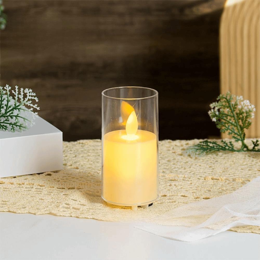 with Remote Control Electronic Candles Rechargeable Atmosphere Night Lamp  Home Decor