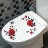 Creative Vintage Rose Flower Branch Bathroom Toilet Decoration and Beautification Toilet Sticker