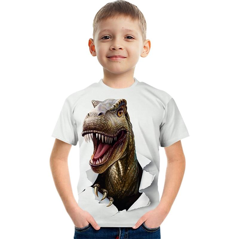 Boys 3D Graphic Animal 3D Print T Shirt Tee Short Sleeve 3D Print Summer Active Cute Basic Kids 3-12 Years School