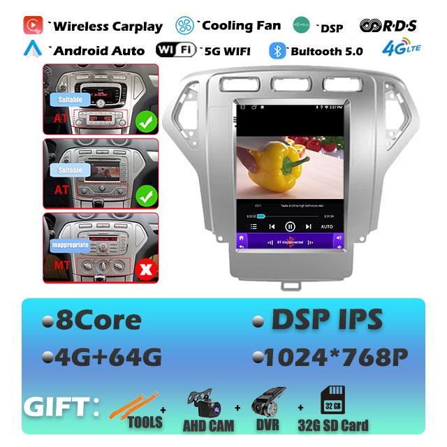 IPS DSP Android 14 For Ford Mondeo 4 2006-2010 Carplay Car Radio Multimedia Video Player Navigaion Head Unit Stereo