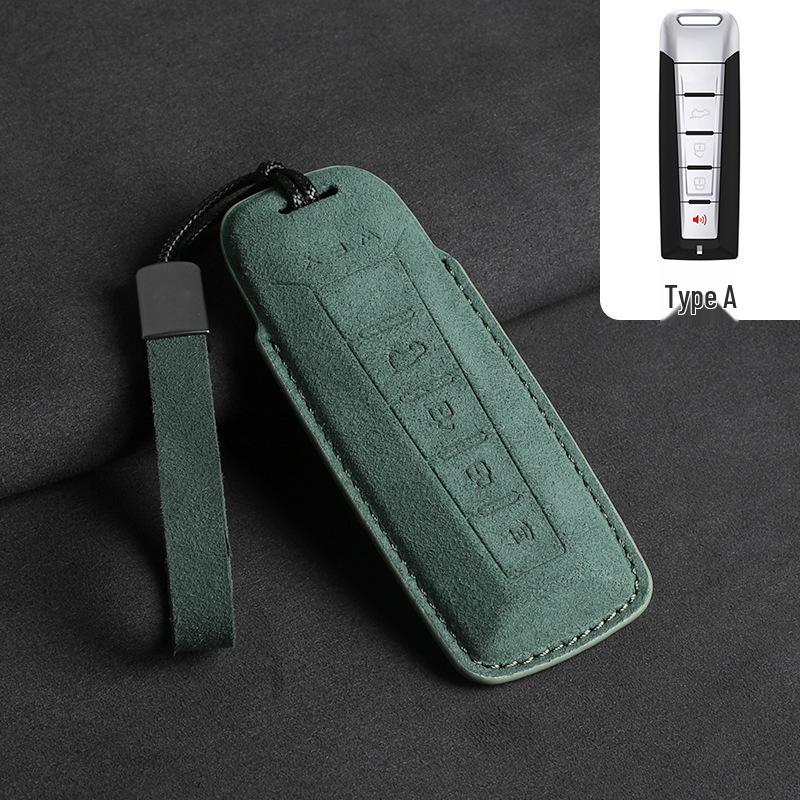 

Wey Blue Mountain Key Case: Gaoshan Mocha Latte Macchiato VV5 VV6 VV7 P8 Green Suede 3D