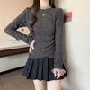 2025 Women's Slim Fit Korean Style Knitwear: Versatile Waist-Hugging Top for Spring and Autumn