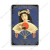 Metal Poster Japanese Ukiyo-e Retro Wall Art Vintage Home Bar Cafe Decor