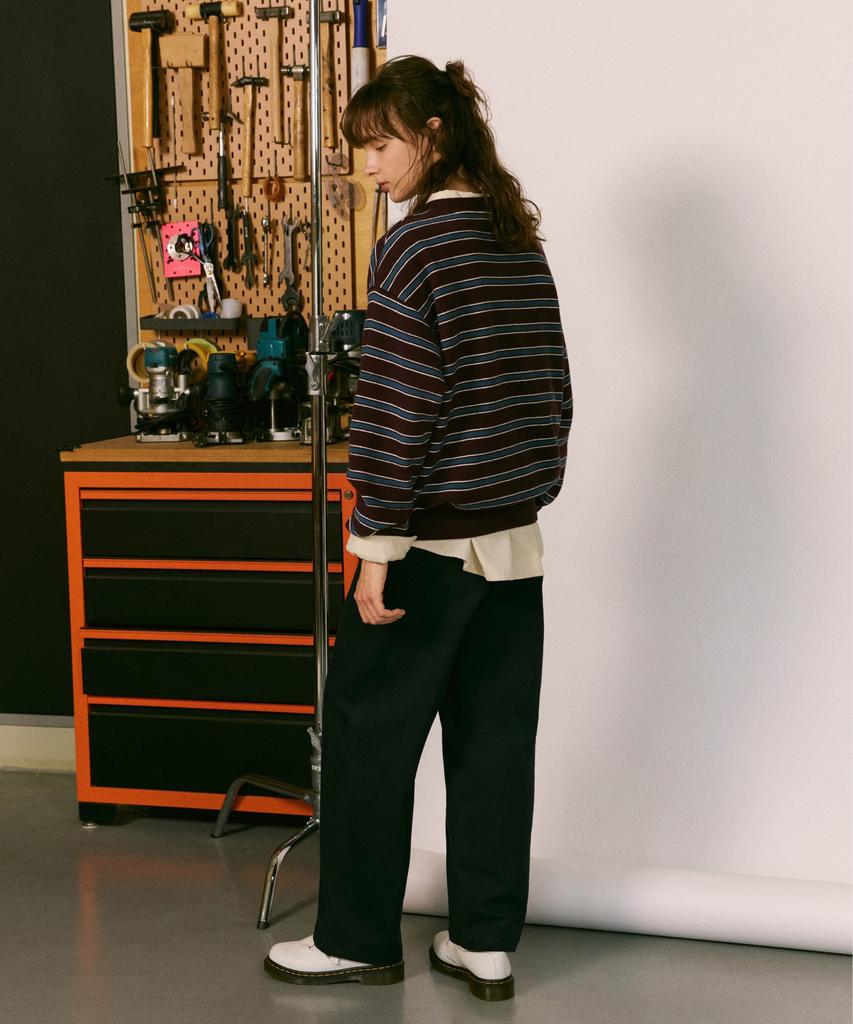 COVERNAT Striped Sweatshirt Purple