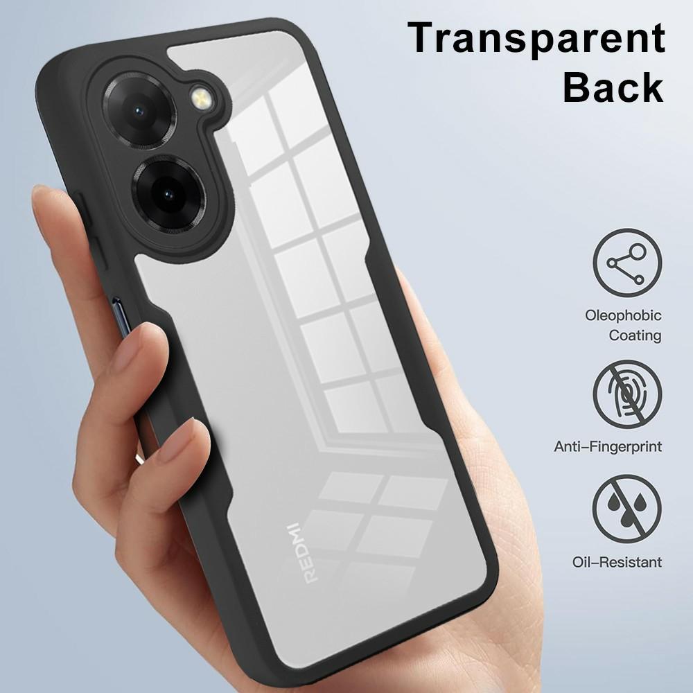 Pro Xiaomi Redmi A5 4G (171,7 mm)/Pouzdro Poco C71 4G Akryl+TPU Průhledný Kryt na Telefon s PET Fólií na Obrazovku