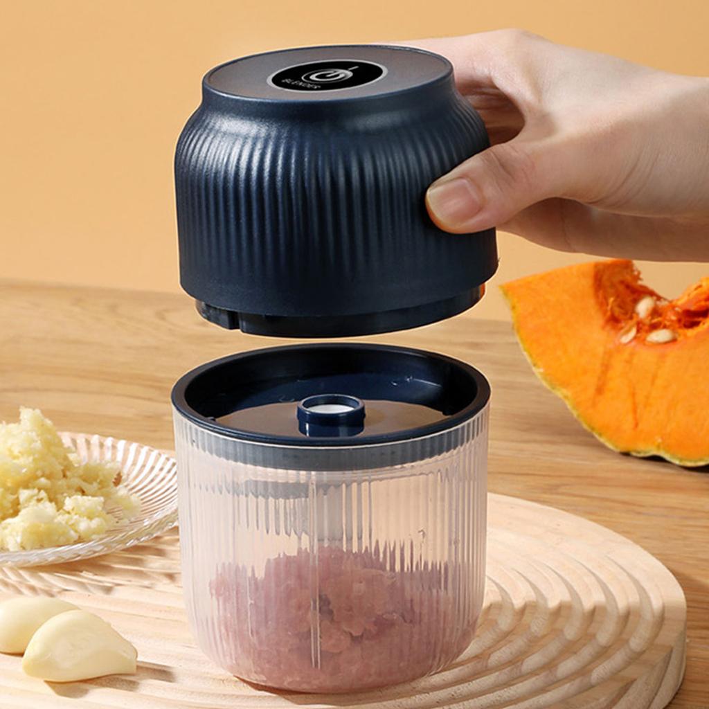 Elektrisk matberedare Portabel vitlökspress Köttkvarn 300ml Grönsakshackare Mosa-maskin Köksredskap Uthållig