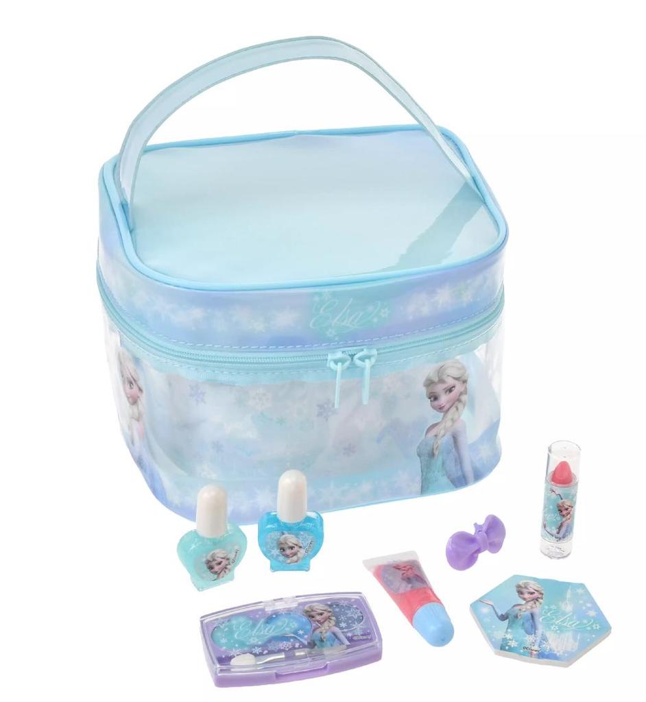 Disney Elsa Sminkesett for barn i toalettveske, Frozen Blå ( For barn ) Japan NY Disney-butikk