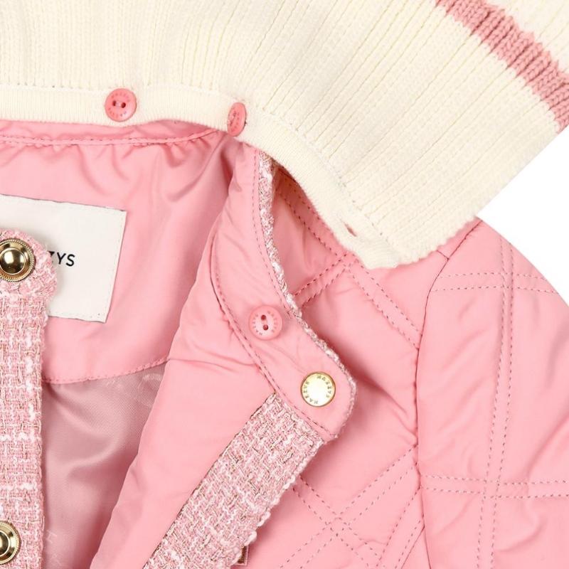 Hazzys Kinder-Pullover mit langem Strickkragen, Steppmuster, Huf12jp51m Pk