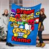 Personalized Custom Name Blanket - Brawl Stars Print Design,Blanket for Sofa,Bed,Travel,Camping - Soft and Warm, Great Gift